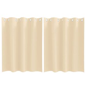 vidaXL Perdele Opaque cu Inel 2 buc. Crem 140 x 140 cm Poliester
