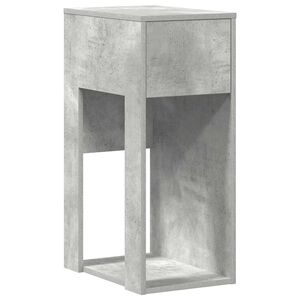 vidaXL Suport turn computer cu sertar gri beton 30x44x74 cm