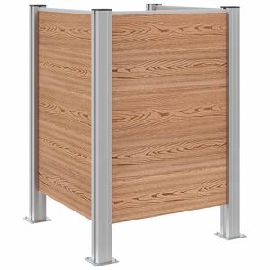 vidaXL &Icirc;mprejmuire pentru Coș de Gunoi Maro 85 x 85 x 115 cm