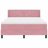 vidaXL Pat cu arcuri cu saltea cu headboard Roz 200 x 140 cm Catifea