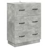 vidaXL Dulap cu sertare Gri Beton 66 x 34,5 x 87 cm Lemn prelucrat