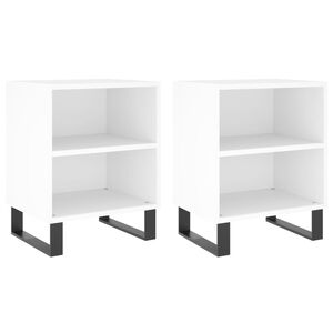 vidaXL Noptiere, 2 buc, alb, 40x30x50 cm, lemn compozit