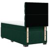 vidaXL Pat box spring cu saltea, verde &icirc;nchis, 100x200 cm, catifea