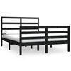 vidaXL Cadru de pat King Size, negru, 150x200 cm, lemn masiv de pin