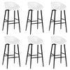 vidaXL Set mobilier de bar, 7 piese, alb