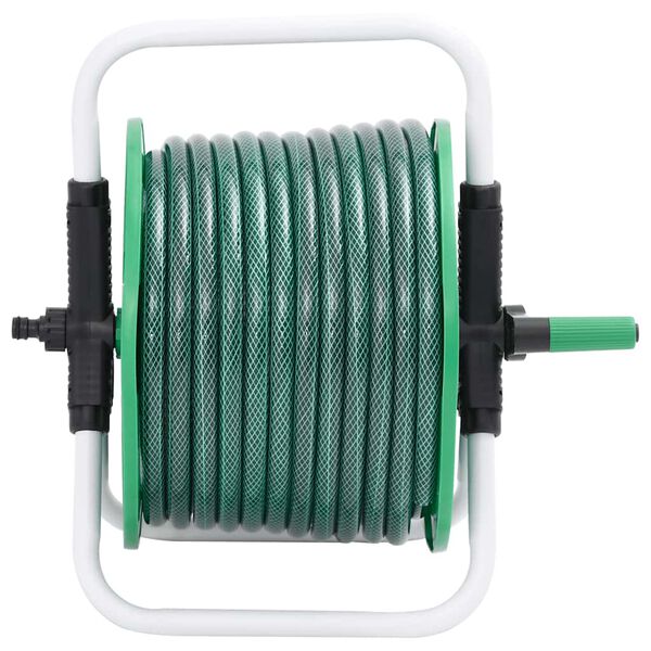 vidaXL Tambur furtun autonom verde set racorduri furtun 0,5" 30 m PVC