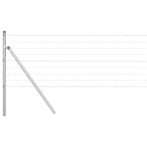 vidaXL Gard cu St&acirc;lp Argintiu 0,6 x 10 m Oțel și PVC