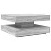 vidaXL Măsuță cafea rotativă 360 grade, sonoma gri 70x70x34,5 cm