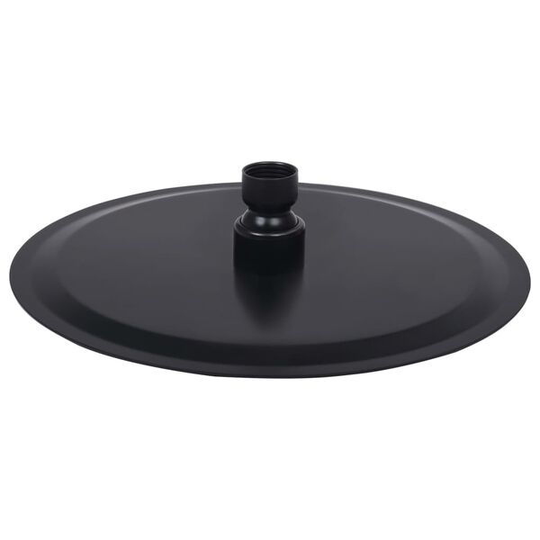 vidaXL Cap de duș tip ploaie rotund, negru, 20 cm, oțel inoxidabil