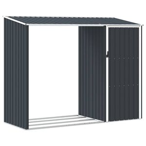 vidaXL Șopron grădină lemne de foc, antracit 245x98x159 cm oțel zincat