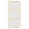 vidaXL Ușă glisantă, auriu, 102,5x205 cm, sticlă ESG mată și aluminiu
