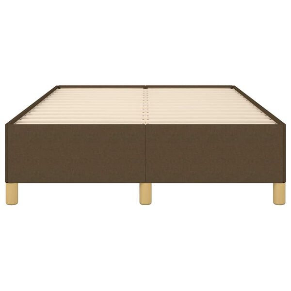 vidaXL Cadru de pat fără saltea țesătură maro 120x190 cm țesătură