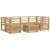vidaXL Set de canapele de exterior 7 pcs Alb Lemn Solid de Acacia