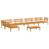 vidaXL Set de canapea cu pernă 6 pcs Antracit Lemn Solid de Acacia
