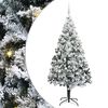 vidaXL Brad de Crăciun artificial Alb 210 cm PVC și Oțel și Plastic