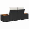 vidaXL Canapea de grădină Negru 184 x 62 x 85cm poliratan