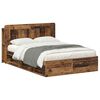 vidaXL Cadru de pat cu depozitare cu headboard Lemn vechi 135 x 190 cm
