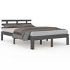 vidaXL Cadru de pat King Size, gri, 150x200 cm, lemn masiv