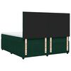 vidaXL Pat box spring cu saltea, verde &icirc;nchis, 200x200 cm, catifea