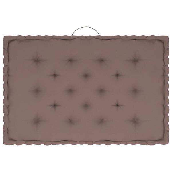 vidaXL Perne podea din paleți, 4 buc., gri taupe, bumbac