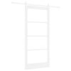 vidaXL Ușă glisantă ORKDAL Alb 93 x 202 cm Lemn masiv de pin și sticlă