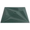 vidaXL Panouri de perete Stea 12 pcs Verde Star 50 x 50 cm Spumă XPS
