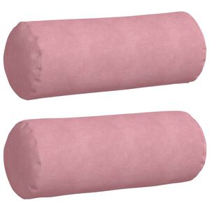 vidaXL Perne Bolster 2 pcs Roz &Oslash; 25 x 70 cm Țesătură din corduroy