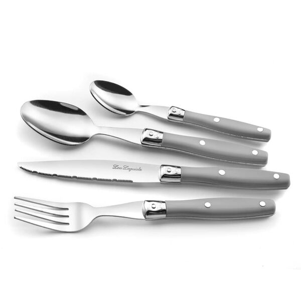 Lou Laguiole Set de tac&acirc;muri &bdquo;Comptoir&rdquo;, 24 piese, gri