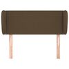 vidaXL Tăblie de pat cu aripioare maro închis 103x23x78/88 cm textil