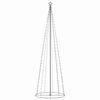 vidaXL Decorațiune brad Crăciun conic 330 LED-uri colorate 100x300 cm