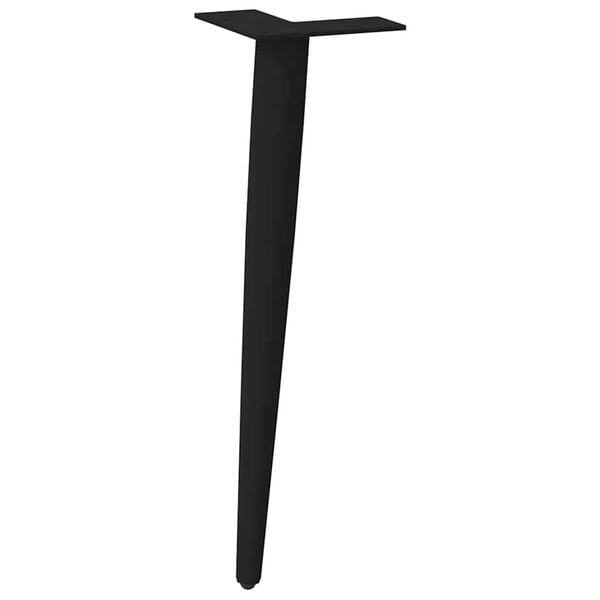 vidaXL Picioare pentru măsuță de cafea, formă conică, 4 buc., negru, 42-43 cm, oțel