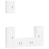 vidaXL Set dulap TV, 5 piese, alb, lemn prelucrat
