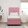 vidaXL Pat cu arcuri cu saltea cu headboard Roz 90 x 200 cm Catifea