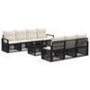 vidaXL Set de canapele pentru grădină 8 buc. Negru 55 x 55 x 37 cm