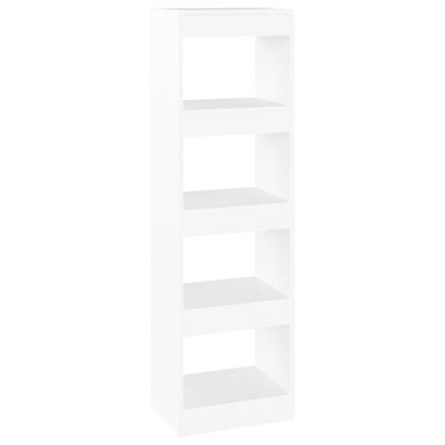 vidaXL Bibliotecă/Separator cameră, alb, 40x30x135 cm