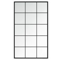 vidaXL Oglindă de perete, negru, 100x60 cm, metal