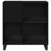 vidaXL Dulap pentru discuri de vinil Stejar Negru 85 x 38 x 89 cm
