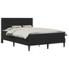 vidaXL Cadru de pat cu saltea cu headboard Negru 160 x 200 cm Catifea