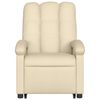 vidaXL Fotoliu rabatabil cu ridicare pe verticală, crem, textil
