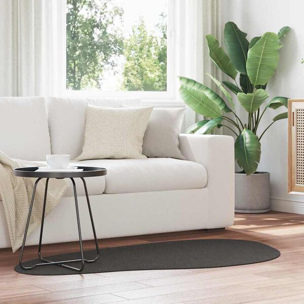 vidaXL Covor HUARTE Antracit 80 x 150 cm Poliester