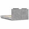 vidaXL Cadru de pat cu tăblie gri beton 140x200 cm lemn prelucrat