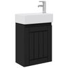 vidaXL Unitate de baie cu robinet Negru 45,5 x 25,5 x 84 cm