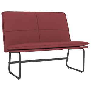 vidaXL Bancă, roșu vin, 100x75x76 cm, piele ecologică