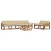 vidaXL Set de canapele de exterior cu pernă 7 pcs Natural și Bej