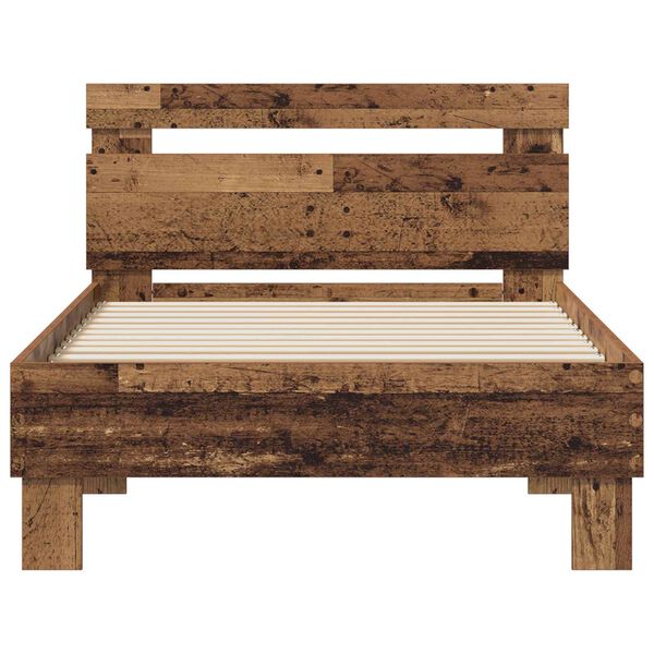 vidaXL Cadru de pat Lemn vechi 98.5 x 200 cm Lemn compozit