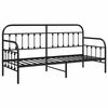 vidaXL Cadru de pat de zi cu headboard Negru 75 x 190 cm Oțel