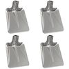vidaXL Cap de lopată 4 buc. Argintiu 43 x 32,5 cm Aluminiu