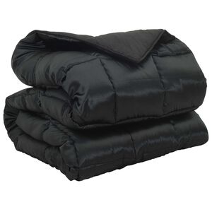 vidaXL Duvet de iarnă 135 x 200 cm 450 gsm Negru