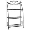 vidaXL Suport pentru flori, negru, 56x30x96 cm, oțel