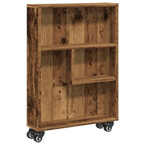vidaXL Cărucior depozitare &icirc;ngust lemn vechi 48x13x68cm lemn prelucrat